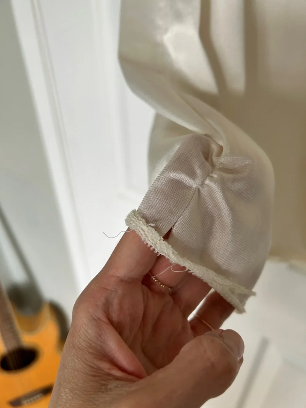 3/$20 Vintage White Slip Skirt w/ Lace Trim S - Picture 3 of 13